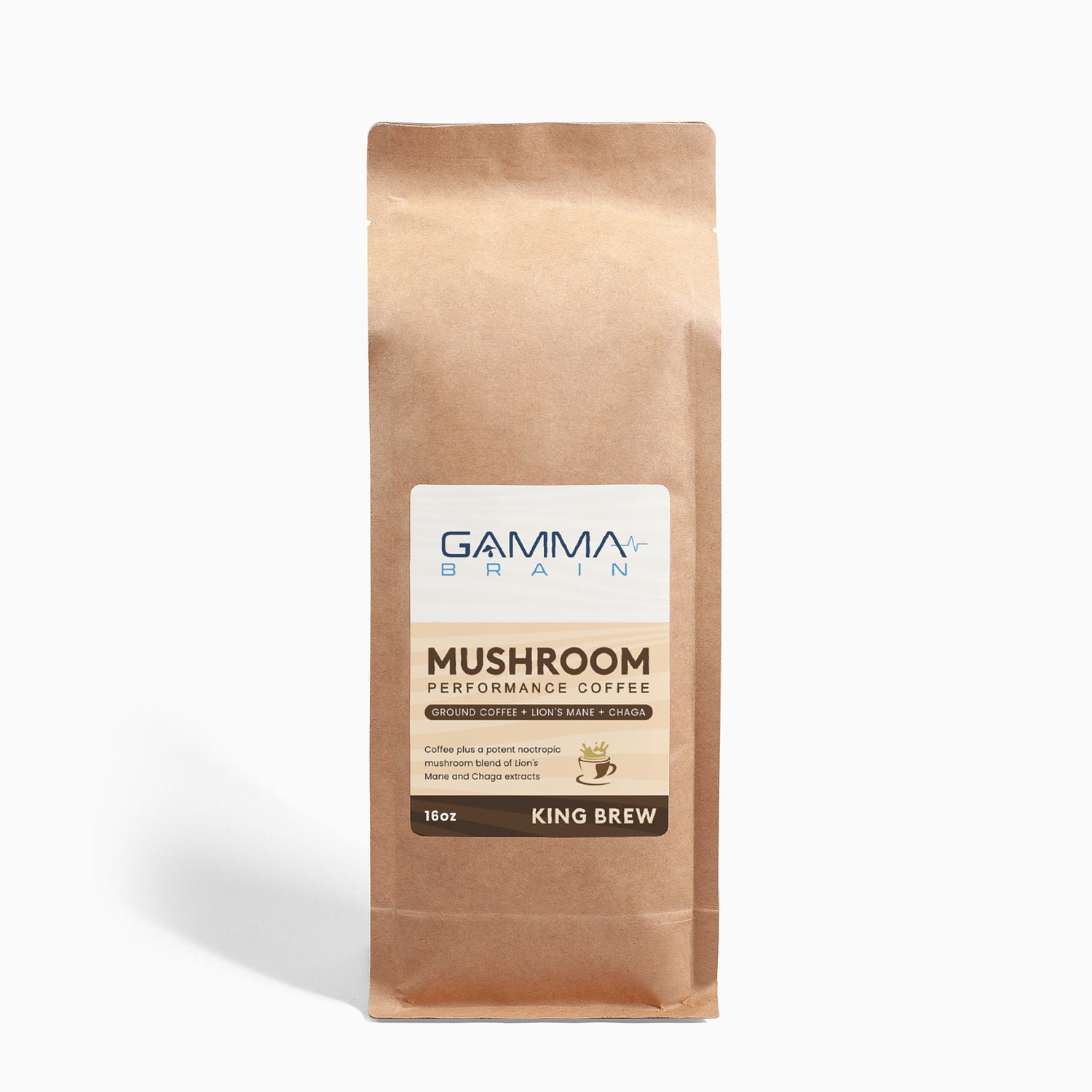 MUSHROOM Performance Coffee 16oz KING BREW - Ground