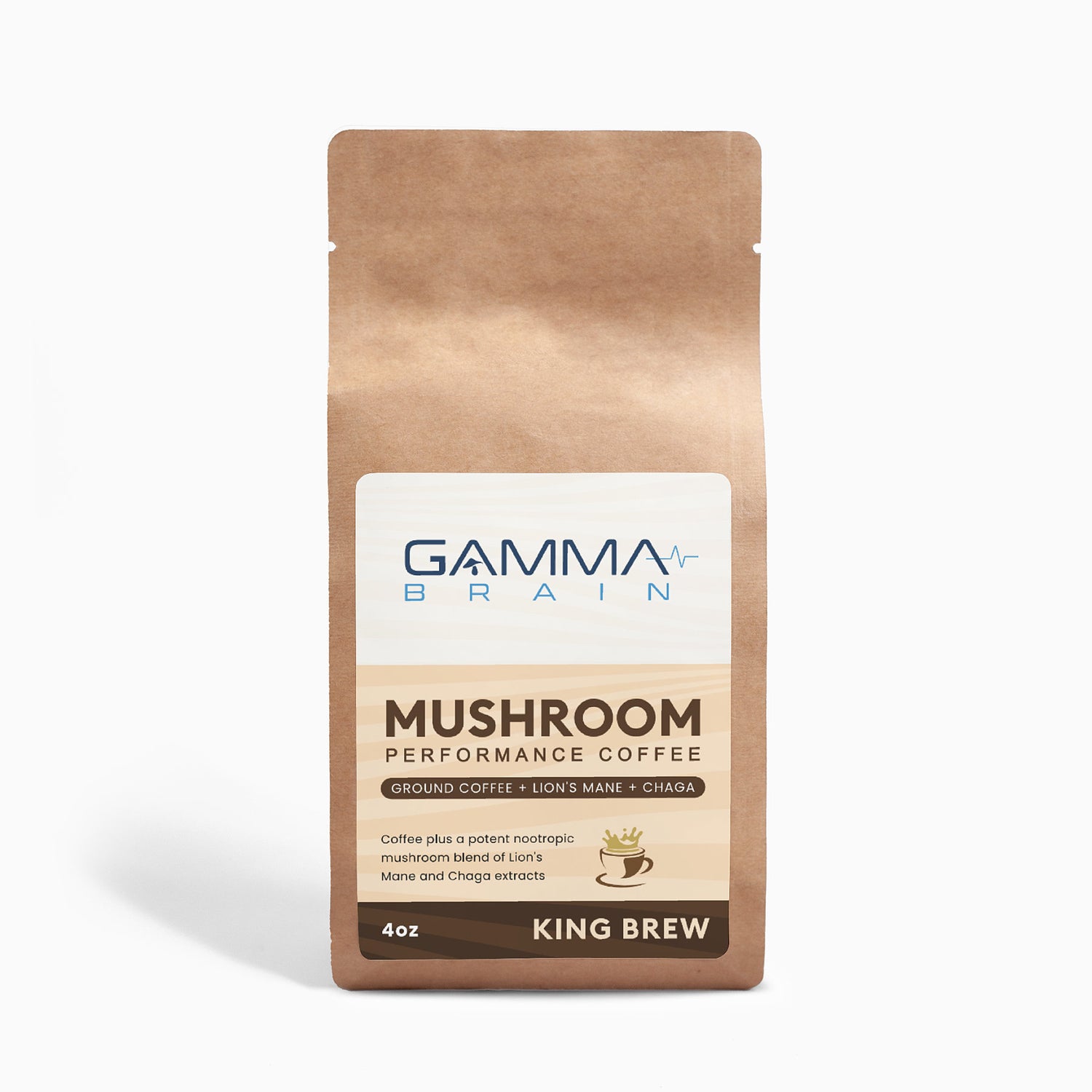 MUSHROOM Performance Coffee 4oz KING BREW - Ground